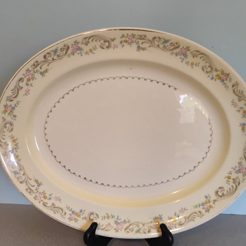 Paden City Pottery Vintage Large Oval Platter 16"